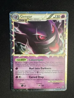 Gengar Prime Holo HGSS Triumphant Card 94/102 Ultra Rare MP READ DESC - Image 1