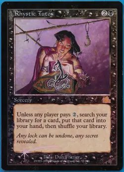 Rhystic Tutor FOIL Prophecy HEAVILY PLD Black Rare CARD (509347) ABUGames - Image 1