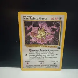 Team Rocket's Meowth (LP+/NM) Wotc Promo 18/53 Regular 40 HP Promo Card 2000 - Image 2
