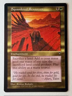 Magic the Gathering Squandered Resources Visions NM - Image 1