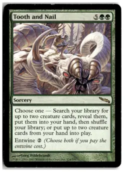 MTG Tooth and Nail - Mirrodin Heavily Played English - Image 1