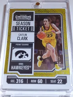 2024 Panini Caitlin Clark Rookie Collection #CC2 GOLD /99 Holo College Conteders - Image 1
