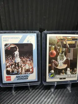 Micheal Jordan Shaquille O'Neil College Basketball cards Lot of 5 - Image 3