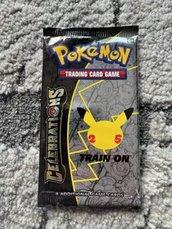 Pokemon TCG Celebrations 25 Booster Pack English 4 Cards Sealed Unweighed - Image 1