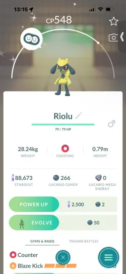 Pokemon Go (Stage 27) Shiny Riolu - Image 2