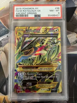 2015 Pokemon Ancient Origins 98 M Rayquaza EX PSA 8 55488407 Graded Pokemon Card - Image 1