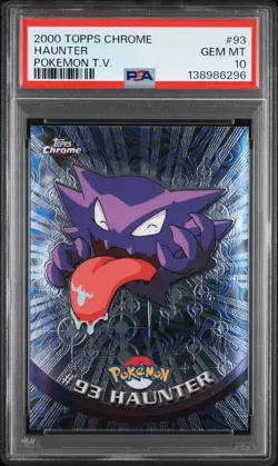 2000 Topps Chrome Pokemon T.V. Haunter #93 PSA 10 - Image 1