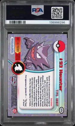 2000 Topps Chrome Pokemon T.V. Haunter #93 PSA 10 - Image 2