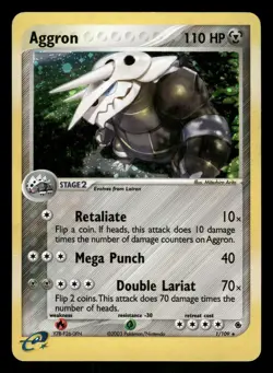 Pokemon Aggron Holo Rare Ruby and Sapphire 1/109 LP Holo - Image 1