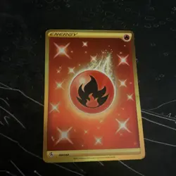 Pokemon TCG Fire Energy Fusion Strike 284/264 Holo Secret Rare - Image 1