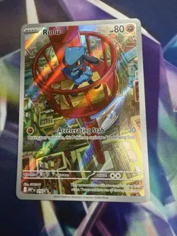 Pokemon Mega Evolution Riolu Promo 010 Black Star Holo - Image 1