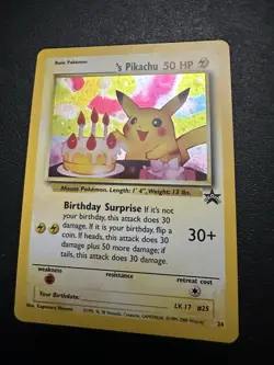 Pokemon Birthday Pikachu holofoil Black Star promo #24 - Image 1