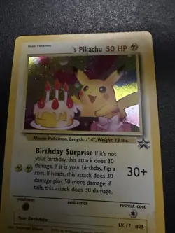 Pokemon Birthday Pikachu holofoil Black Star promo #24 - Image 2