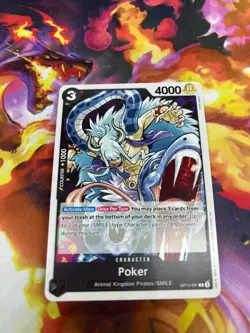 Poker OP12-091 Common Legacy Of The Master One Piece Card Game - Image 1