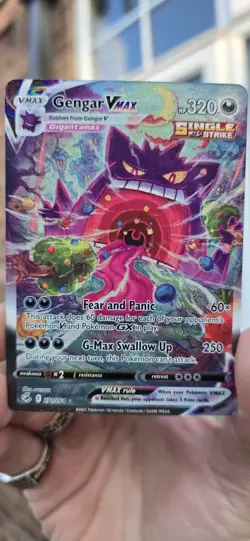 Pokemon Gengar VMAX Alternate Art Secret 271/264 Swsh08: Fusion Strike Holo Card - Image 2