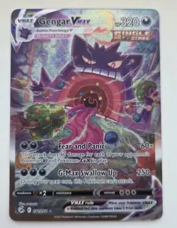 Pokemon Gengar VMAX Alternate Art Secret 271/264 Swsh08: Fusion Strike Mint - Image 1
