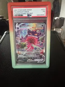 Pokemon Gengar VMAX Alternate Art Secret Rare Holo 271/264 Fusion Strike PSA 1 - Image 1