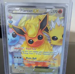 (MP) Pokemon Flareon EX Full Art Ultra Rare Holo Basic Generations RC28/RC32 - Image 1