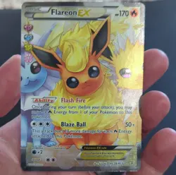 (MP) Pokemon Flareon EX Full Art Ultra Rare Holo Basic Generations RC28/RC32 - Image 3