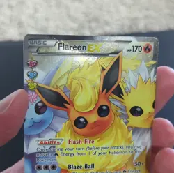 (MP) Pokemon Flareon EX Full Art Ultra Rare Holo Basic Generations RC28/RC32 - Image 4