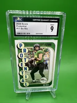 2024 Panini Score - ROOKIE - Denver Broncos - Protential - Bo Nix #11 CGC 9 MINT - Image 1