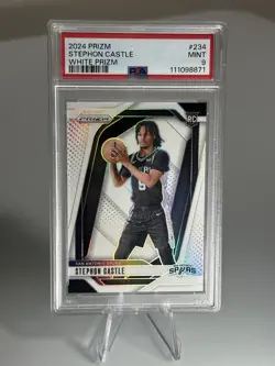 2024 Prizm Stephon Castle #234 White Prizm SP /175 RC Rookie PSA 9 MINT - Image 1