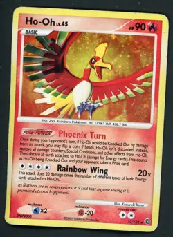 Pokemon Ho-Oh Secret Wonders Holo Rare 10/132 Rainbow Wing 90 HP/DMG Card - Image 1