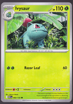 Ivysaur Mega Evolution 002/132 Pokemon TCG Card NM - Image 1