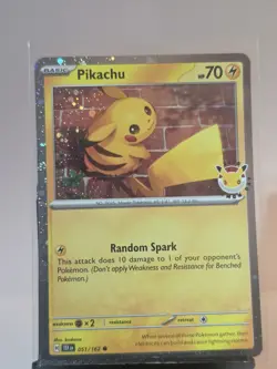 Pokemon TCG Pikachu 051/162 TEF Holo Common Card 70 HP Random Spark - Image 1