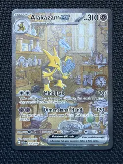 Pokemon Alakazam ex Special Art Rare 201/165 151 Full Art Holo English Card - Image 1