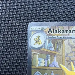 Pokemon Alakazam ex Special Art Rare 201/165 151 Full Art Holo English Card - Image 2