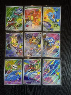 First Partner Illustration Collection Full Set 9 Cards Mint Pack Fresh Pokemon - Image 1