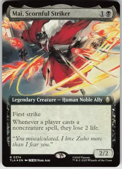 MTG Mai, Scornful Striker Extended Art Foil NM Avatar Last Airbender Magic 374 - Image 1