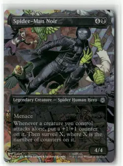 MTG Spider-Man Noir 0204 Foil (Borderless) Marvel's Spider-Man NM SPM - Image 1