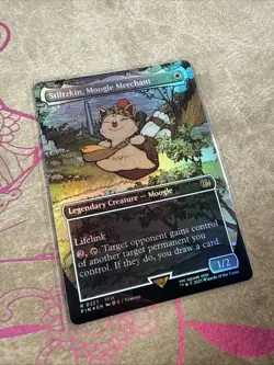 MTG Stiltzkin, Moogle Merchant (Borderless) Foil NM FINAL FANTASY Magic 327 - Image 2