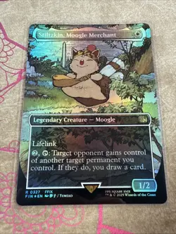 MTG Stiltzkin, Moogle Merchant (Borderless) Foil NM FINAL FANTASY Magic 327 - Image 4