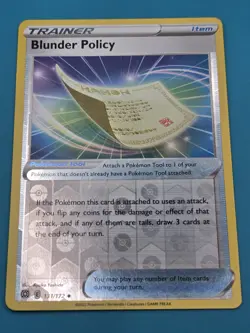 Pokemon BLUNDER POLICY 131/172 - Brilliant Stars Reverse Holo LP - Image 1
