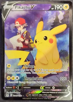 Pikachu V #TG16 Pokemon Lost Origin MP-HP+ - Image 1