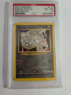 Pokemon 2002 Shining Steelix Neo Destiny Unlimited Holo 112/105 PSA 6 - Image 5