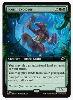 MTG - Icetill Explorer - Extended Art Rare #343 - Edge of Eternities NM - Image 1