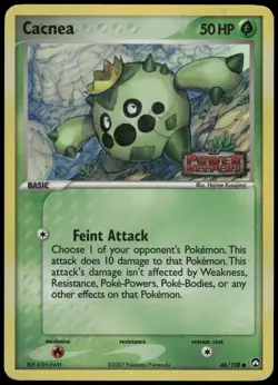 Pokemon Cacnea Common Power Keepers 46/108 HP Reverse Holo - Image 1