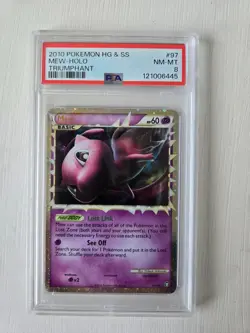 💥💥2010 POKEMON HEARTGOLD & SOULSILVER TRIUMPHANT #97 MEW-HOLO PSA 8💥💥 - Image 1
