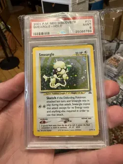 2001 POKEMON NEO DISCOVERY #11 SMEARGLE-HOLO PSA 9 Old Cert - Image 1