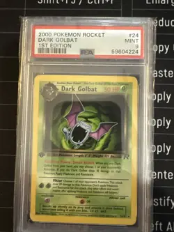 2000 Pokemon Rocket Dark Golbat 1st Edition 24 PSA 9 - Image 1