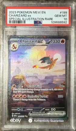 2023 Pokemon SV 151 - MEW EN Charizard ex #199/165 PSA 10 - Image 1