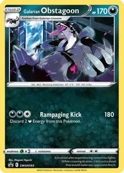 Galarian Obstagoon SWSH193 P Sword & Shield Promo Pokemon NM/M - Image 1