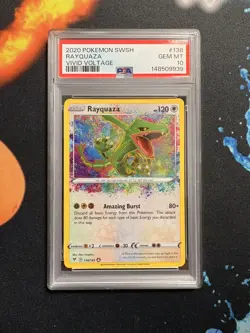 NEW CERT Pokemon TCG Rayquaza Vivid Voltage 138/185 Holo Amazing Rare PSA 10 - Image 1