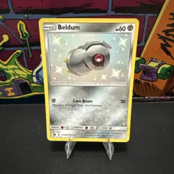 Pokemon Beldum Shiny Holo Rare Holo Hidden Fates: Shiny Vault SV30/SV94 NM - Image 1