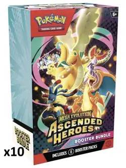 x10 Pokemon TCG: Mega Evolution Ascended Heroes Booster Bundle SEALED PRESALE - Image 1