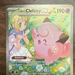 Pokemon Lillie's Clefairy EX 184/159 Sv09 Journey Together 190 HP Holo SIR - Image 3